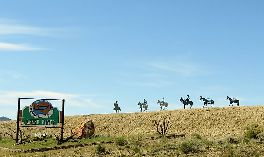 Welcome to Green River city sign.