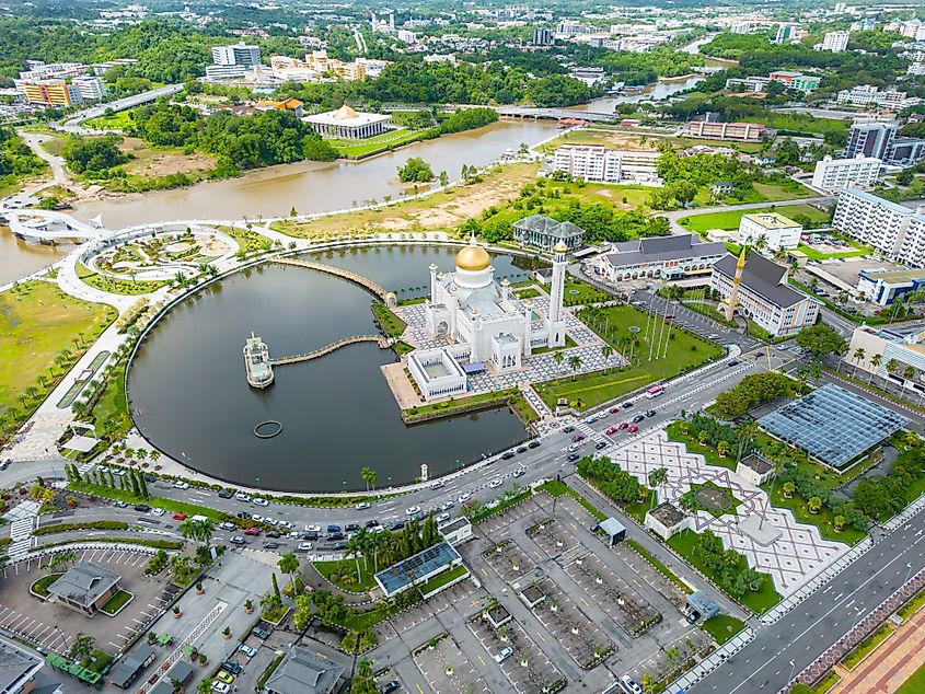 Bandar Seri Begawan, the capital of Brunei Darussalam.