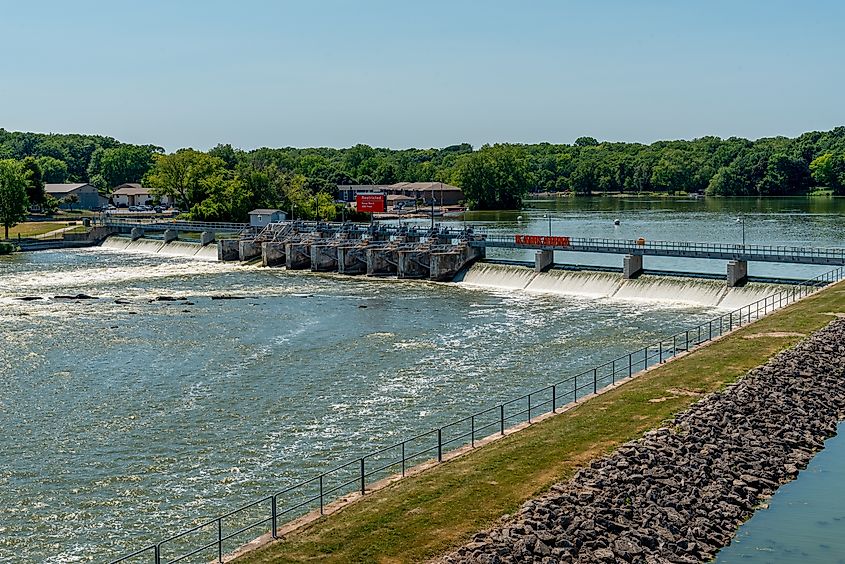 Dam on Fox River at Kaukauna, Wisconsin