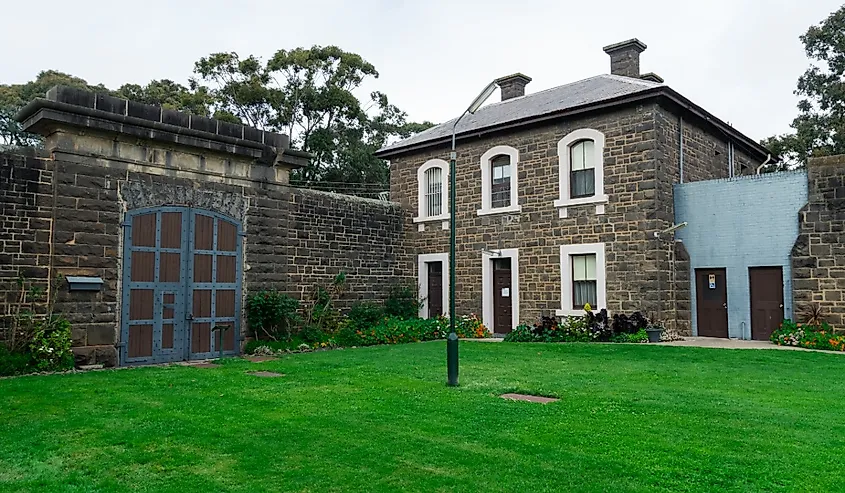 Courtyard of the former J Ward Asylum for the Criminally Insane, part of Aradale, in Ararat.