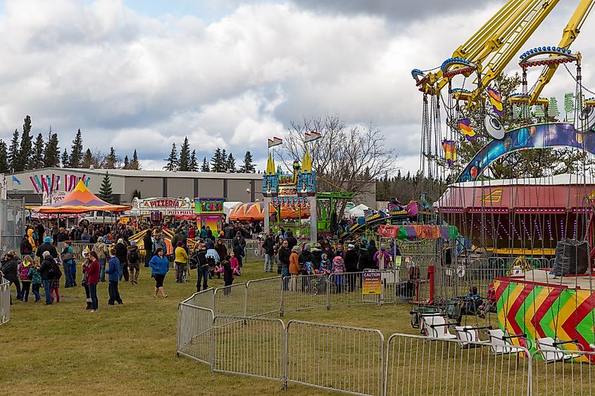 People having fun in Smoky Lake, Alberta