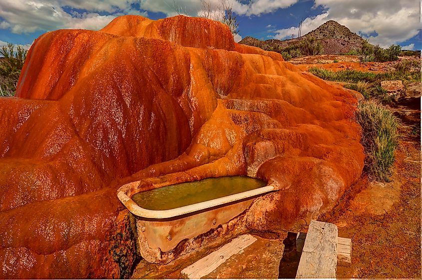 A mineral pool in Mystic Hot Springs, Utah.