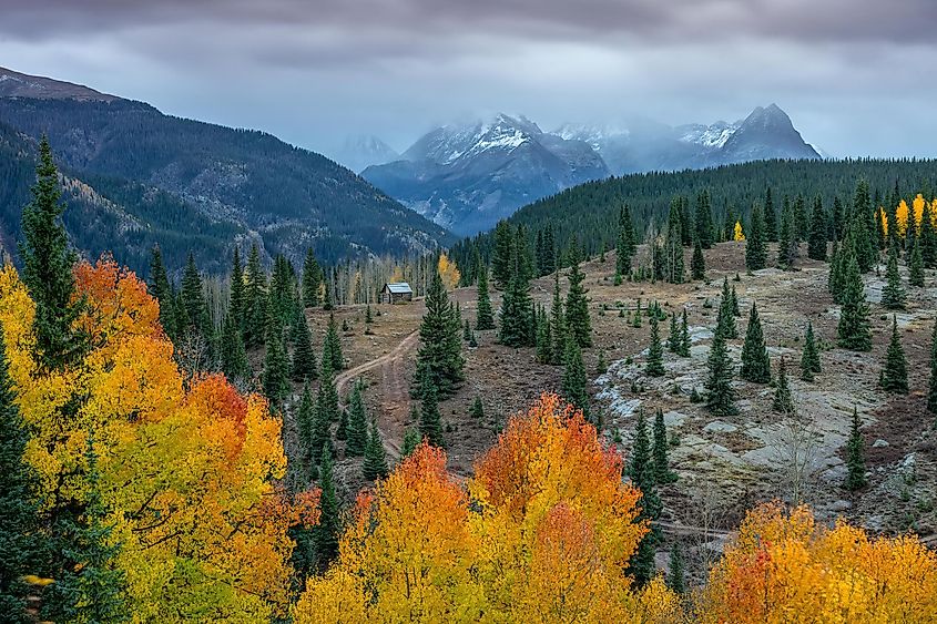 A scenic view of the San Juan mountains in Silverton, Colorado