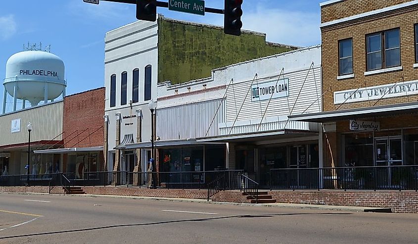 Beacon Street, Courthouse Square, Philadelphia, Mississippi.