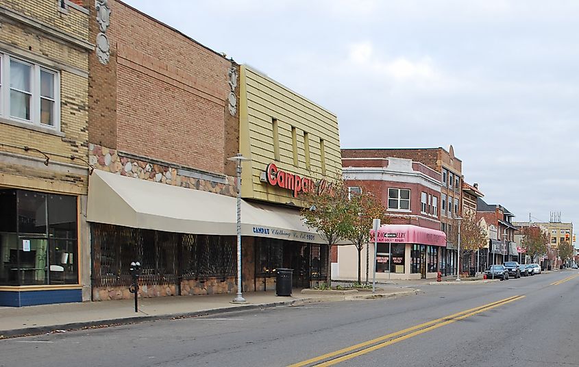 The historic district in Hamtramck, Michigan