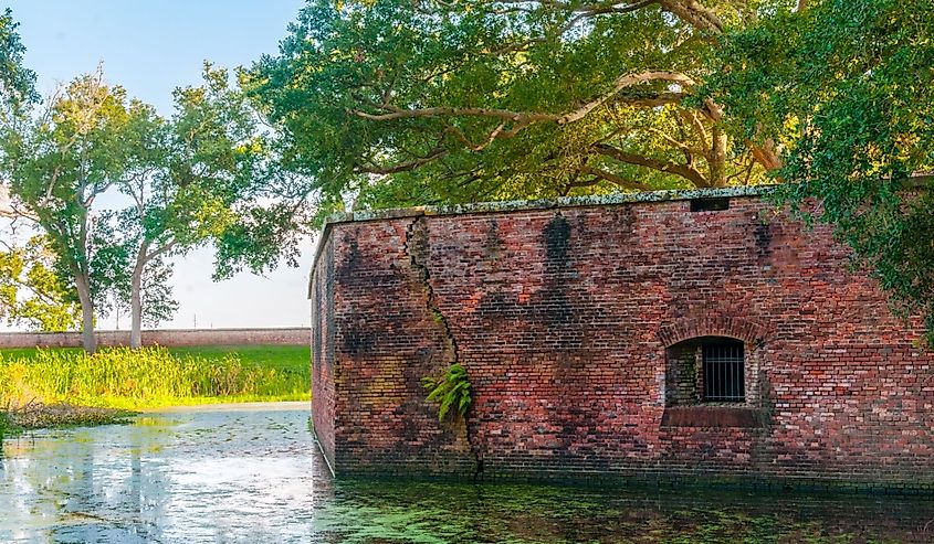 Fort Jackson, a long abandoned army fort in deep southern Louisiana