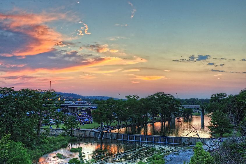 Sunset over the Guadalupe, Kerrville, TX