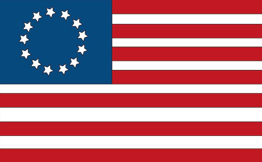 united states of america 13 colonies flag