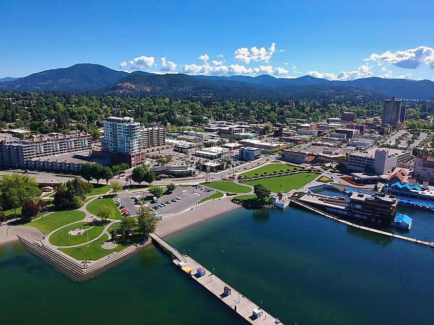 An Aerial View of Coeur d'Alene, Idaho 