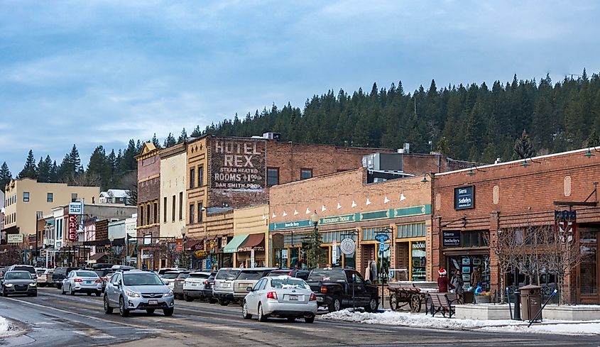 The Old Town of Truckee on Donner Pass Road, known for great restaurants, art galleries, and gift shops. 