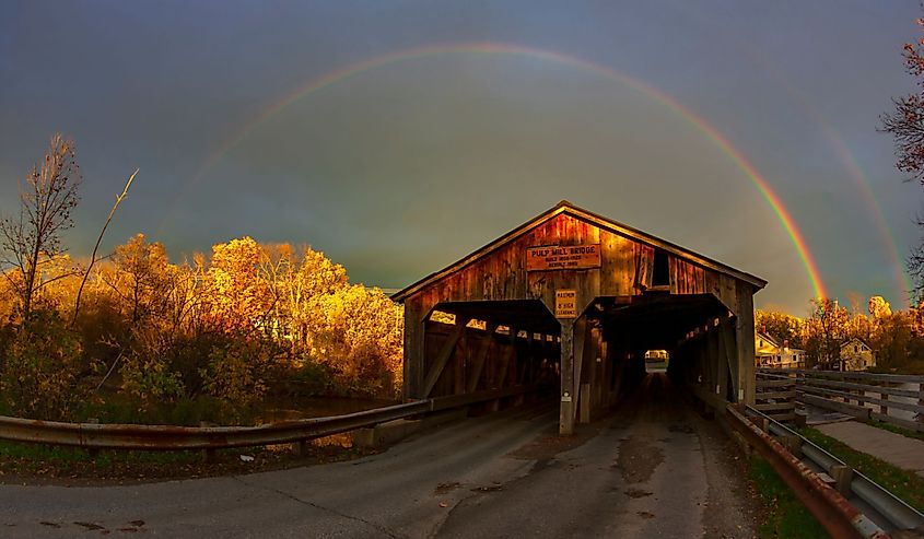 Pulp Mill Bridge in Middlebury, Vermont.