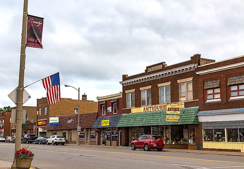 Downtown Crosby, Minnesota.