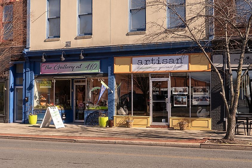 Small local businesses in Cambridge, Maryland.