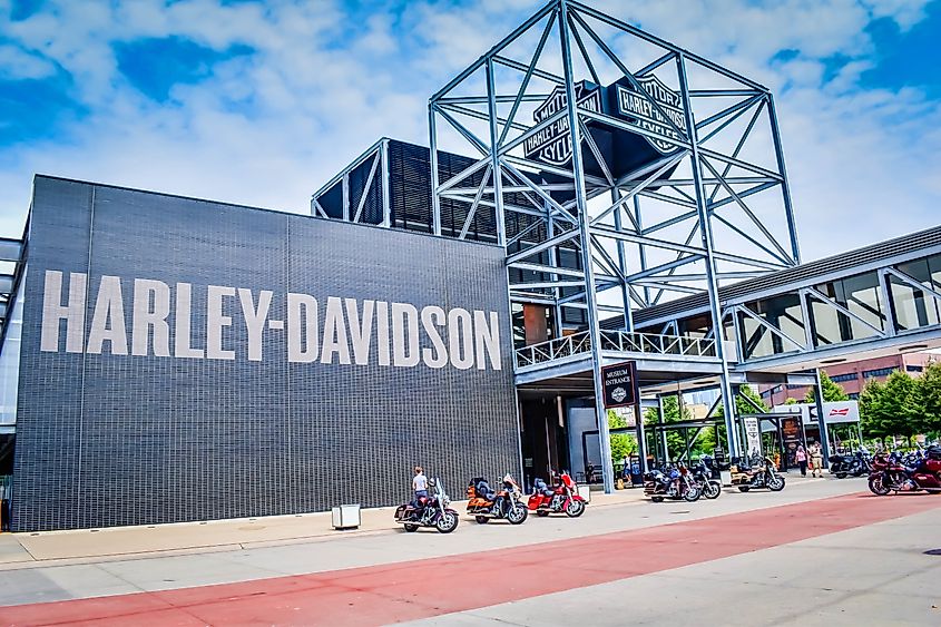 The Harley-Davidson Museum is a North American museum near downtown, Milwaukee, Wisconsin. Editorial credit: Brett Welcher / Shutterstock.com