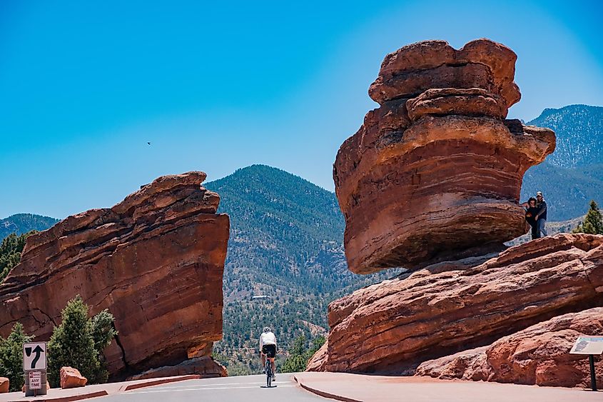 Balanced Rock of the famous Garden of the Gods, Colorado.