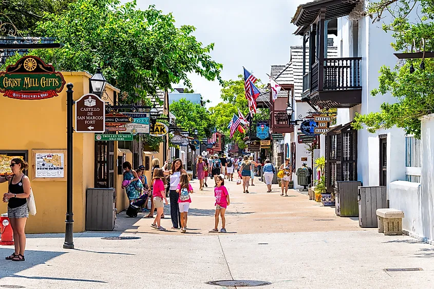 St. George Street in St. Augustine, Florida.