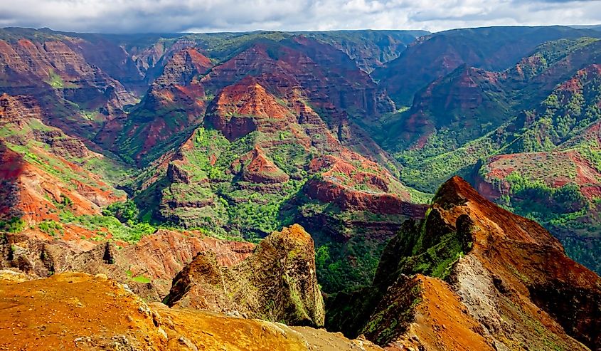 Waimea Canyon on the island of Kauai, Hawaii.