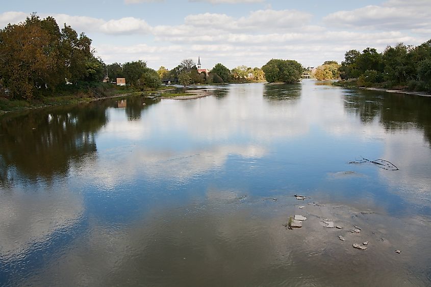 View of the Wabash River near Logansport, Indiana