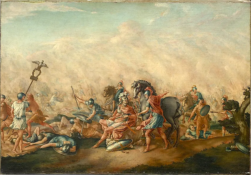 Illustration of the Battle of Cannae.
