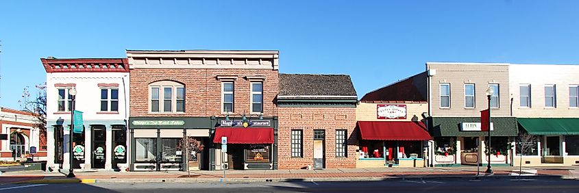 Street view of Corydon, Indiana.