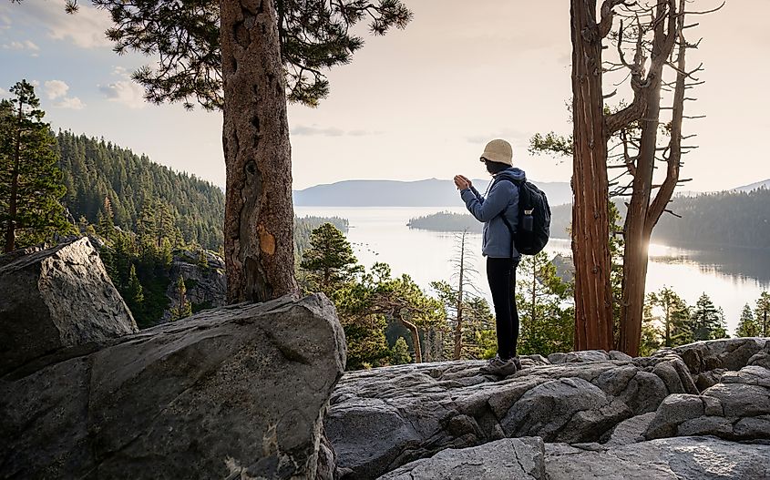 South Lake Tahoe at sunrise. California.