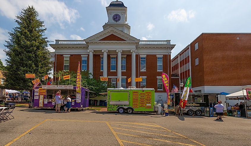 The historic downtown of Jonesborough, Tennessee.