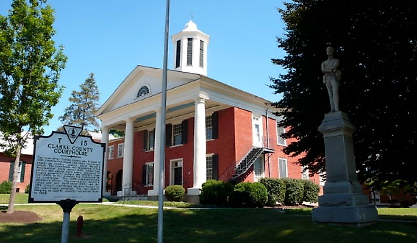 The Clarke County Courthouse in Berryville, Virginia