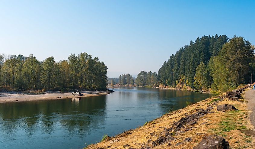 Cowsitz River Castle Rock City, Washington State