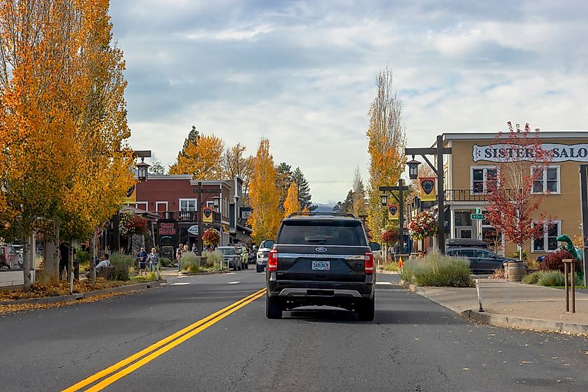 Downtown Sisters, a high desert tourist town near Bend, Oregon.