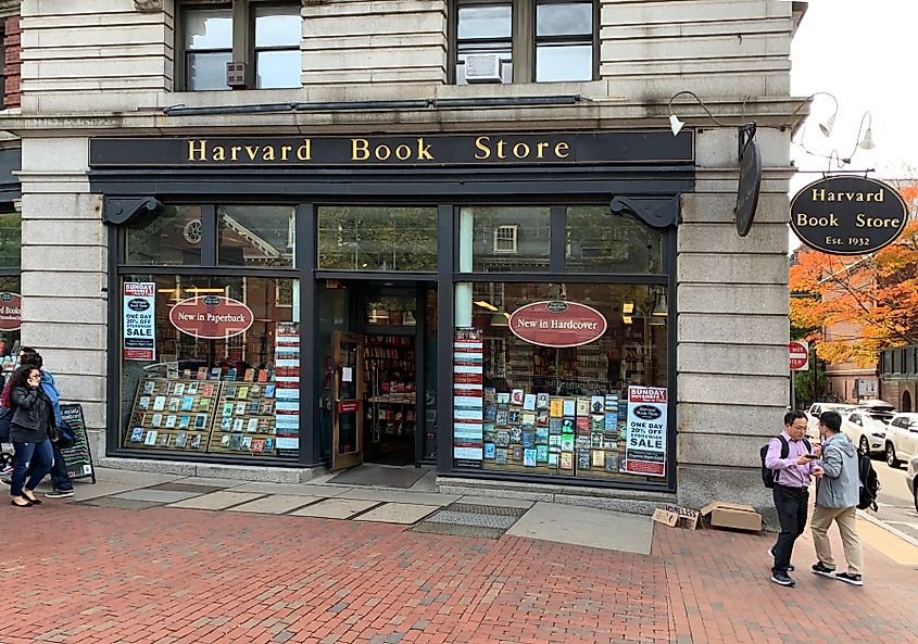 Harvard book store front. Editorial credit: m_sovinskii / Shutterstock.com