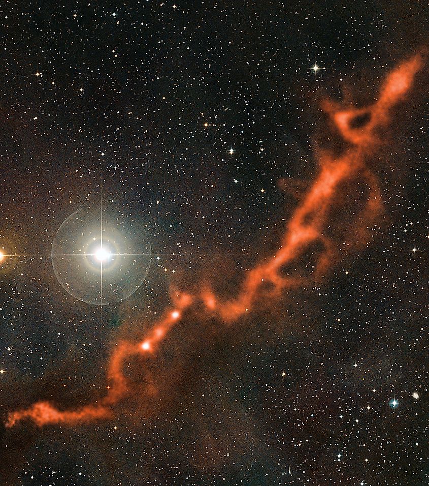 The Taurus Molecular Cloud is a type of cloud that forms stars, as particles undergo gravitational collapse. Image Credit APEX via Wikimedia.