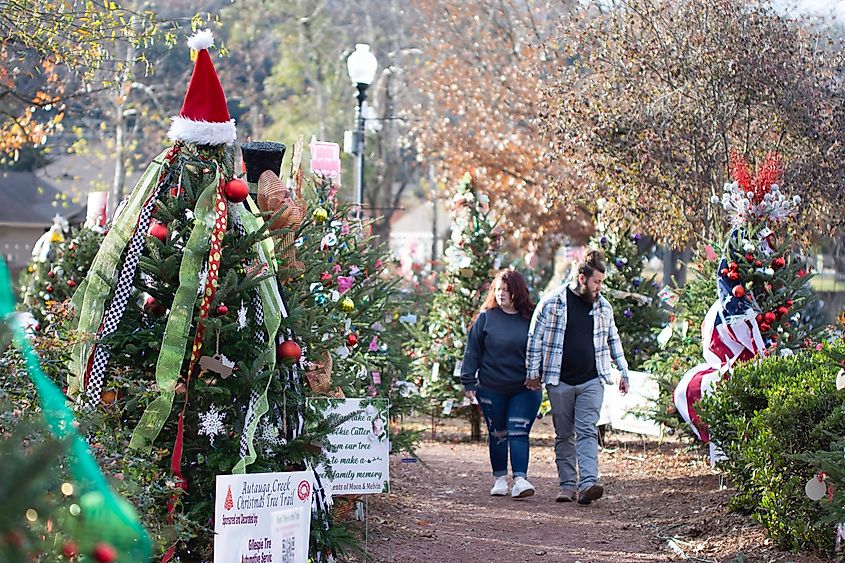 Christmas market at Prattville, Alabama