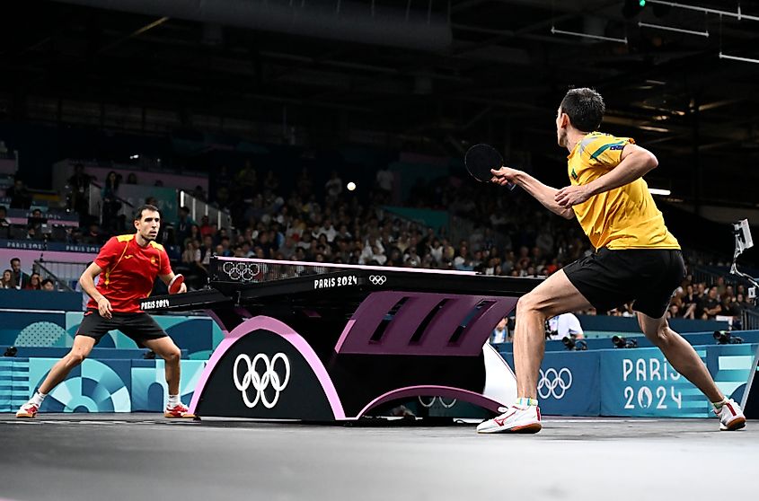 Brazilian table tennis athlete Hugo Calderano. 