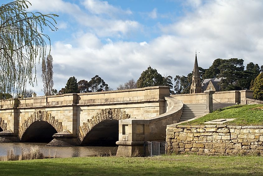 Convict built bridge at Ross, Tasmania.