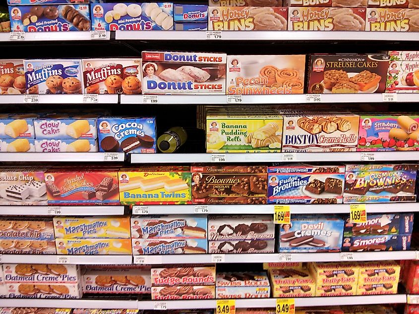 Processed foods at a grocery store. Source: Wikimedia/Cory Doctorow