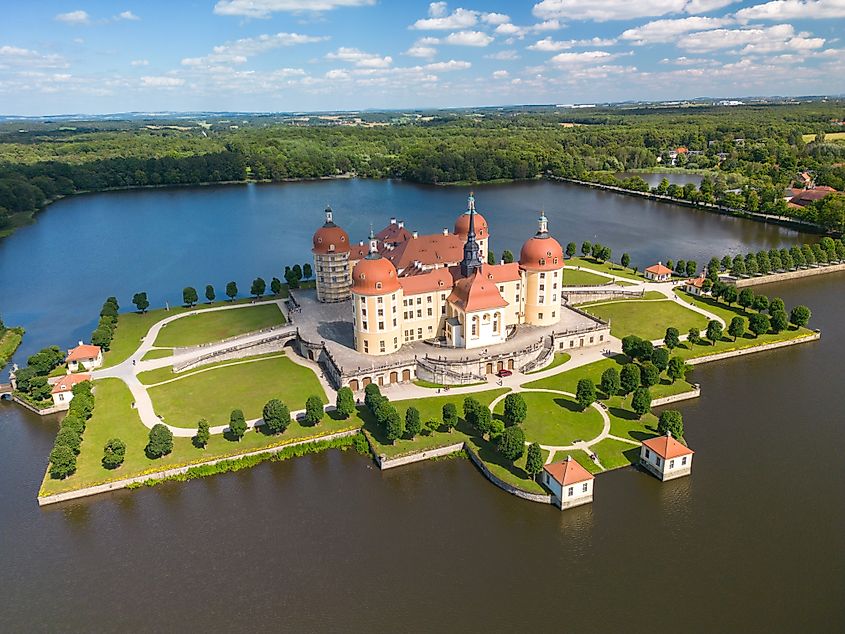 Moritzburg Castle in Saxony, Germany, former summer residence of King Augustus II the Strong