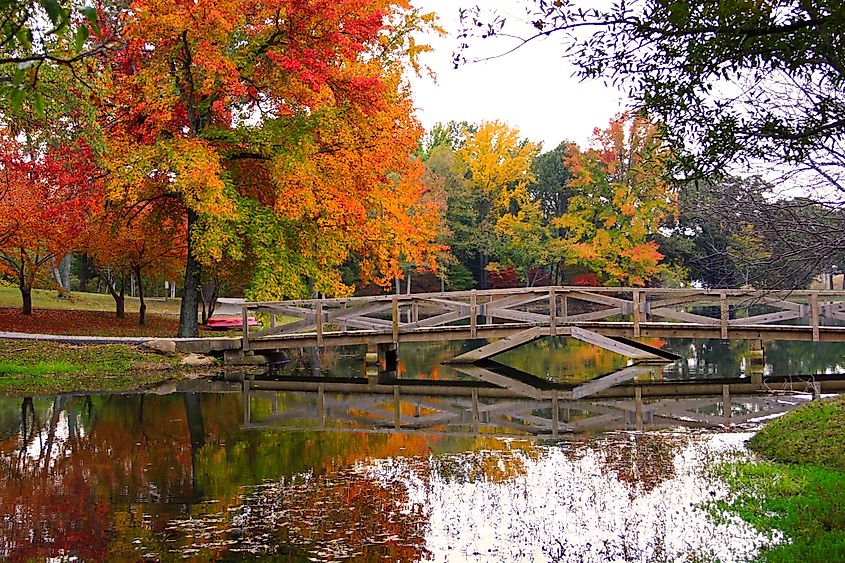 Charming fall scenery in Batesville, Arkansas