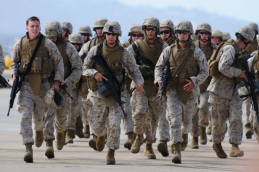 Marines demonstrating during the 2008 MCAS Miramar Air Show. Credit Shutterstock: Cristopher McRae.