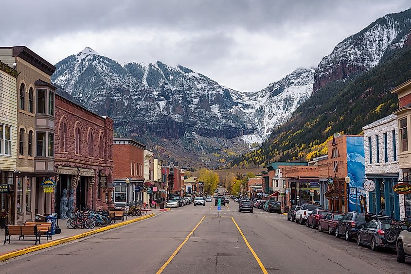 Main Street in Telluride, Colorado. 