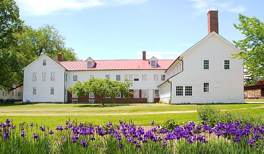 Canterbury Shaker Village and flower gardens