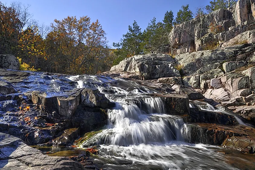 A beautiful shot of Rocky Falls near Eminence, Missouri.