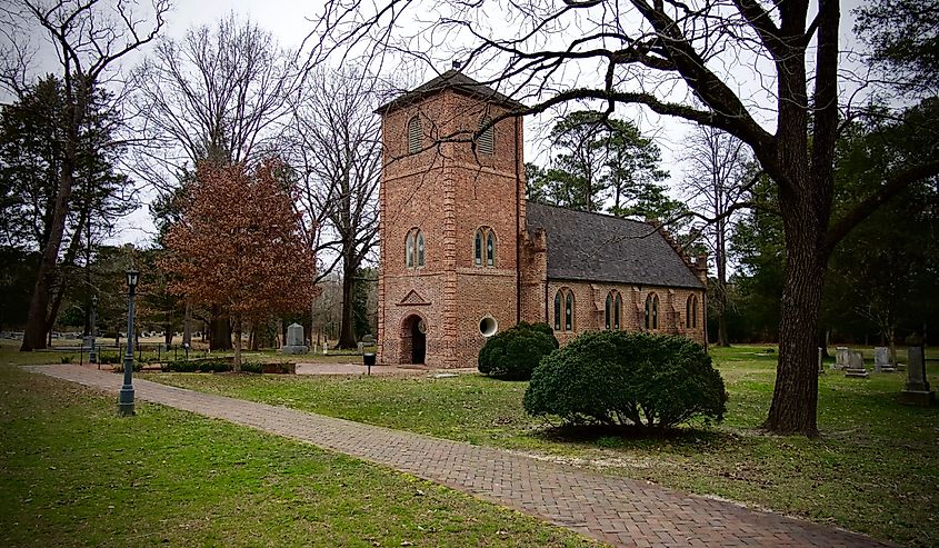 St Lukes Church and Cemetery in Smithfield Virginia