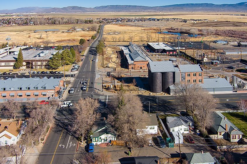 Aerial view of Minden in Nevada.