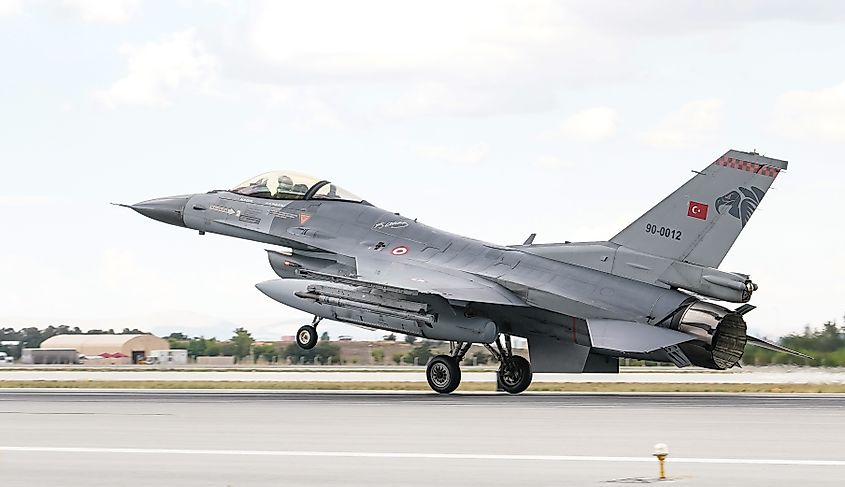 Turkish Air Force General Dynamics F-16C Fighting Falcon. Credit Shutterstock: EvrenKalinbacak.