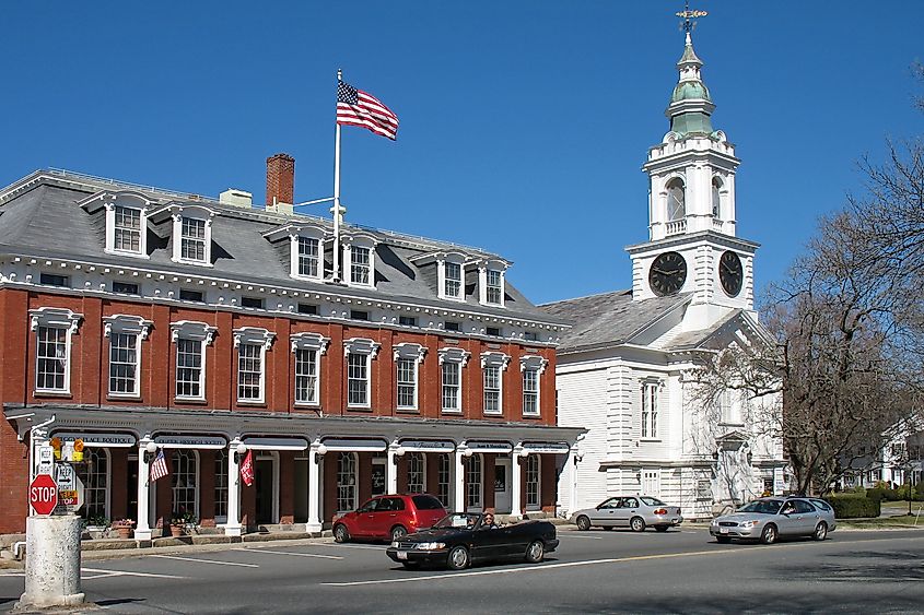 Town center in Grafton, Massachusetts