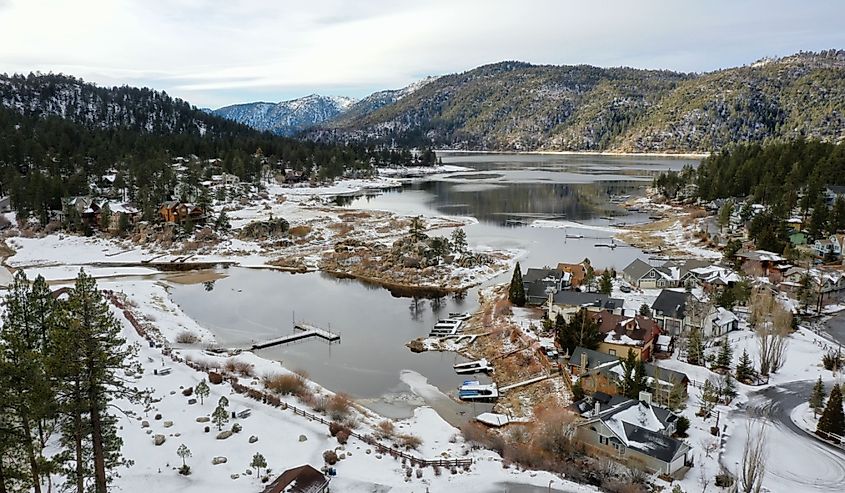 Winter views in Big Bear, California.