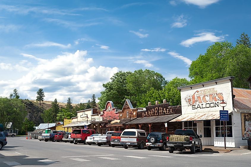 The charming downtown area of Winthrop, Washington.