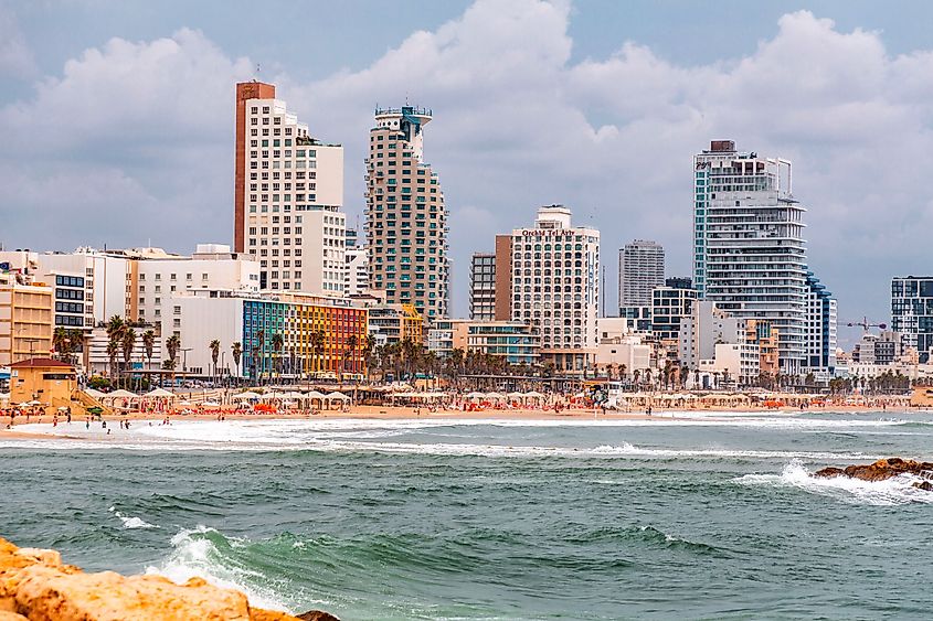 A scenic seascape view from Tel Aviv beach