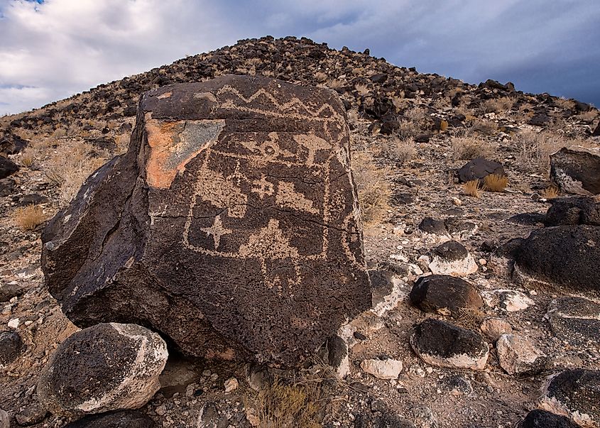 Inside Petroglyph National Monument.