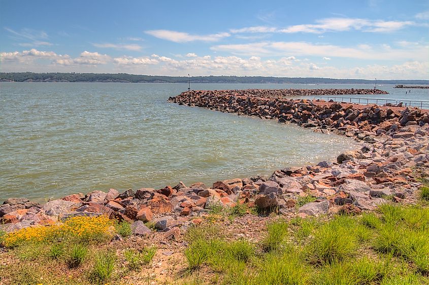 Missouri River in the Lewis and Clark Recreation Area in South Dakota.